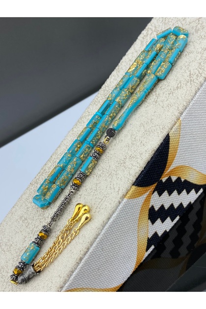 Tesbih Store Altın Parçacıklı Tesbih Kesme Model Golden Rosary