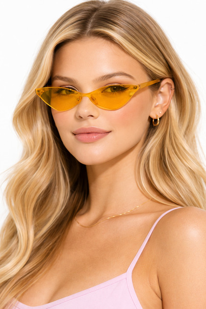 Cat Eye Güneş Gözlüğü Şeffaf Camlı Trend Parti Gözlüğü