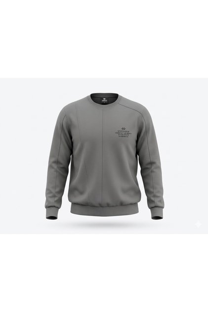 Erkek Gri Erkek S-shirt O Yaka Sweatshirt T18er-88490-010