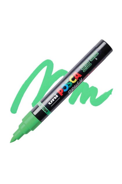 Marker cu vârf tip pensulă PC-5BR - verde deschis