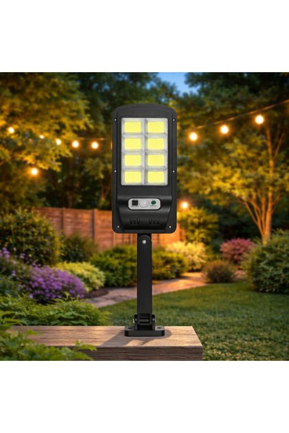 Lampa stradala cu incarcare solara, Telecomanda, Senzor, Iluminat puternic, Rezistenta intemperii