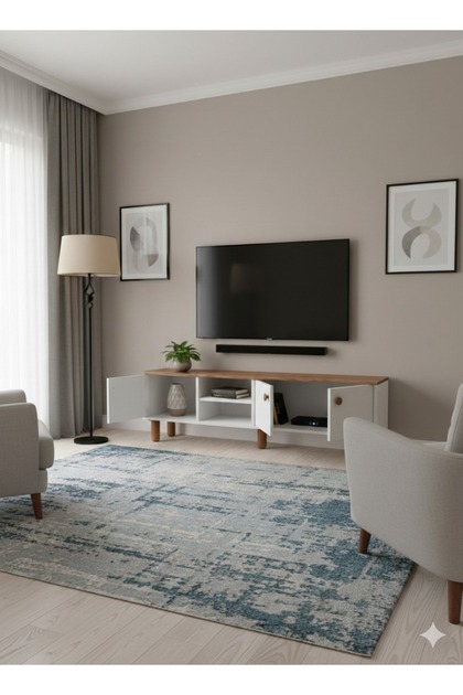 Haus Modüler Sezer Tv Ünitesi 3 Kapaklı Tv Ünitesi Salon Mobilyası