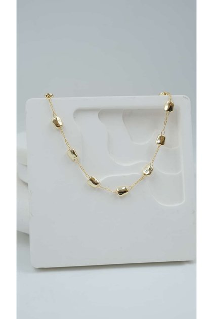 Gold Flat Chain Detail Anklet