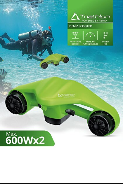 T-249 Elektrikli Deniz Scooter 1200W Çift Motor | 40m Dalış | 3 Hız | Aksiyon Kamera | Sea Scooter