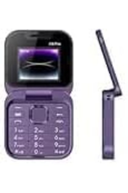 i16 Pro Flip Phone with Triple Camera, 2.4-inch Display, Dual Screen Design(PURPLE)