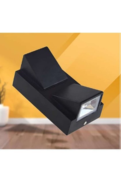 Aplica LED Exterior 10W Sus Jos Alb Rece IP65 Negru Iluminat Gradina Terasa Perete