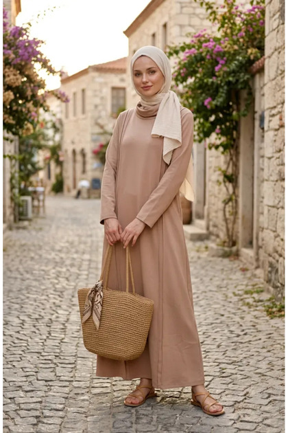 beige athletic dress Sweetheart Athletic Dress Beige Gingham main image 0