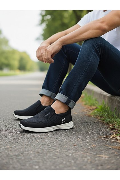 Orthopedic Elastic Tricot Men's Daily Sneaker Sports Shoes