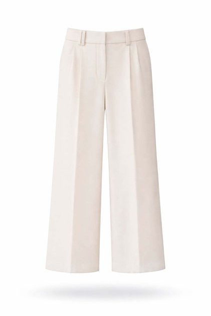 Beige Crepe Palazzo Trousers 1594