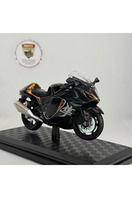 MotoGarage Suzuki Hayabusa GSX-1300R Siyah Altın 1:18 Ölçek