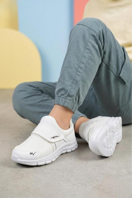 Meysa Unisex Children's Mesh Lightweight Sports Shoes - Daily Walking Shoes with Velcro Orthopedic Soles