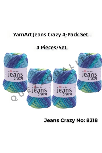 Yarn Art Jeans Crazy Hand Knitting Yarn 8218 Punch Yarn Set of 4