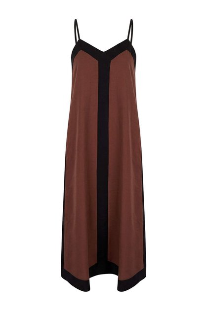 More Sustainable Brown Modal Maxi Woven Dress Twoss26El00361