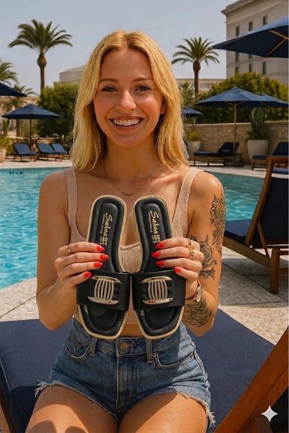 Women's Summer Buckle Detailed Women's Slippers Sandals Comfortable Light Sole