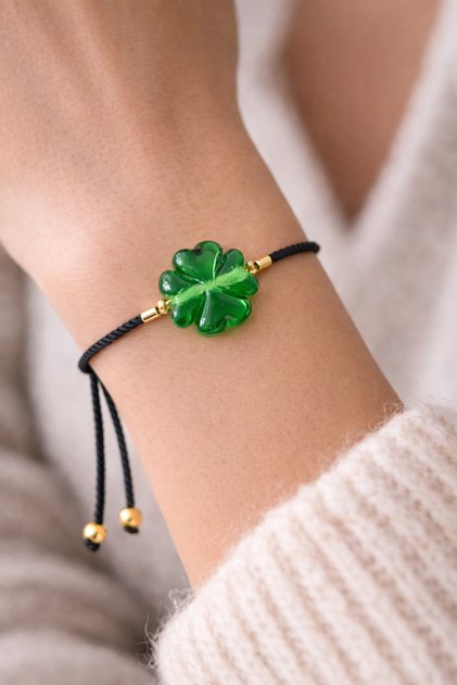 Clover Murano Glass Beaded Bracelet
