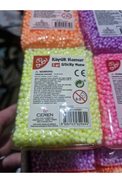 Kurumayan Köpük Oyun Hamuru - 1 Paket 5 gr (Hafif ve Yumuşak Formül)