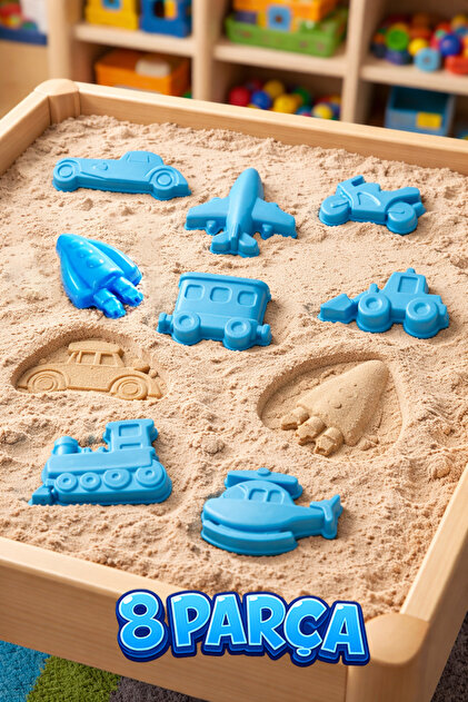 Kinetic Sand 3 KG Kinetik Kum 3 Renk ve 16 Adet Kum Kalıbı