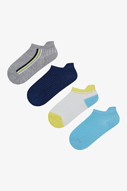 Boy's Multicolored 4-Piece Booties Socks