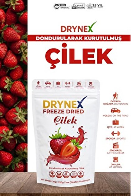 Larenfd Saras Freeze Dry Çilek | %100 Doğal & Katkısız | Sağlıklı