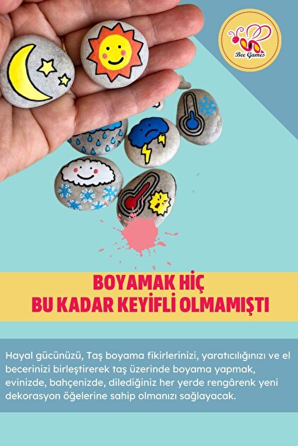 Bee Games Taş Boyama Xl 3 Yaş Üstü Çocuklar Için Zeka Geliştirici
