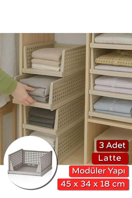 3 Pieces Rail Clothes Organizer - Kitchen Bathroom Organizing Storage Can Be Superimposed