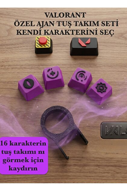 ERCTECH Siyah Artisan Keycap – Mekanik Klavye Tuş Başlığı Custom