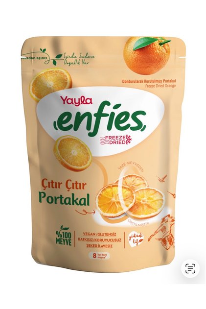 Enfies Freeze Dried Freeze Dried Crispy Fruit-Orange 15 Gr