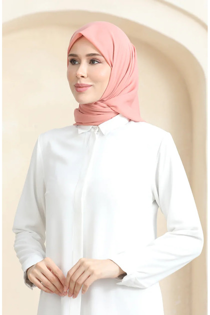 Plain Scarf Prs-Ssbwl-15 Dark Salmon