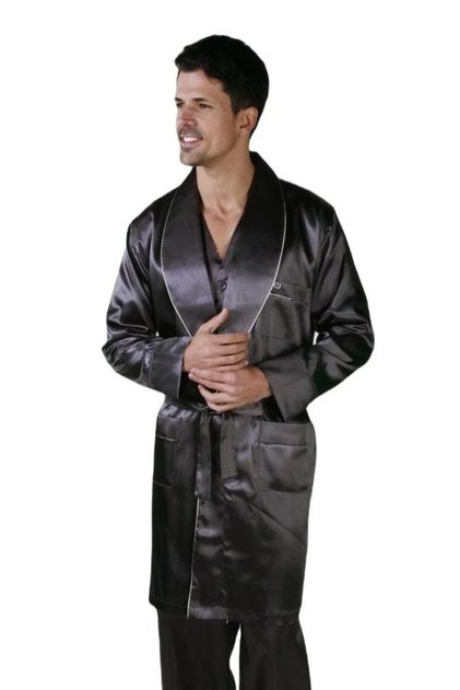 333 Saten Pajama Set and Robdöşambr 3-Piece Groom's Dowery Set