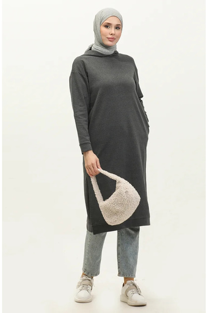 Hooded Sports Tunic 3007-30 Anthracite