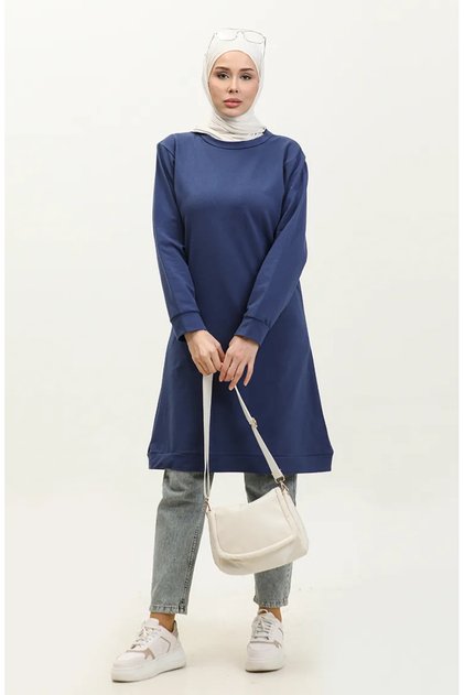 Zero collar sweatshirt 23124-02 blue