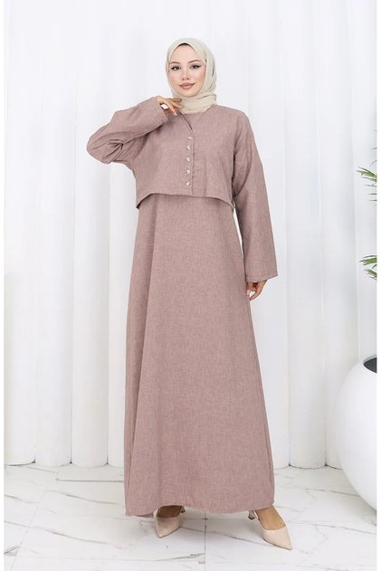Jacket and Gilet Two-Piece Set 2155-02 Dark Dusty Rose