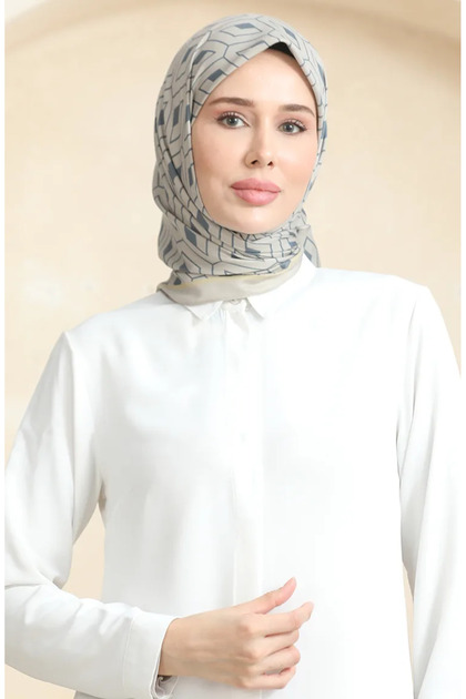 Soft Cotton Scarf 19094-22 Beige Smoked