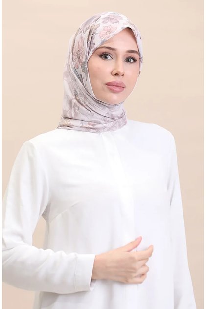 Patterned Scarf Cvs-05 Powder Beige