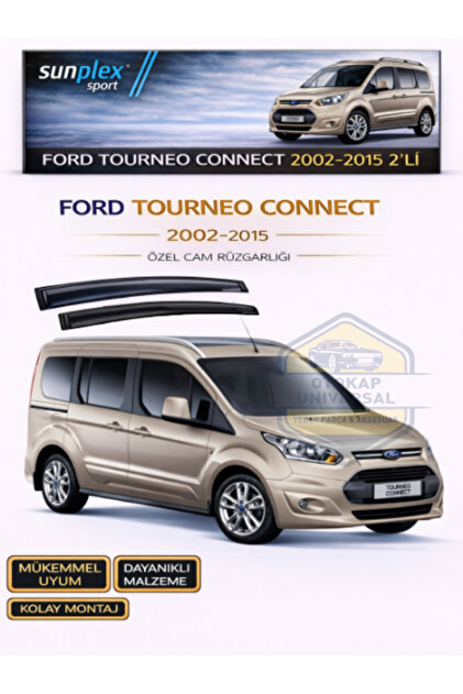 SUNPLEX Ford Tourneo Connect 2002-2015 Cam Rüzgarlığı Takım 2'li