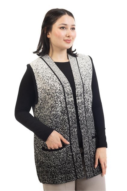 Women's Middle-Aged and Above Knitwear Knitted Rain Pattern Buttonless Mother Vest 334