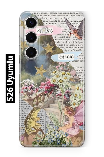 Samsung Galaxy S26 Compatible Spring Magic Patterned Transparent Phone Case
