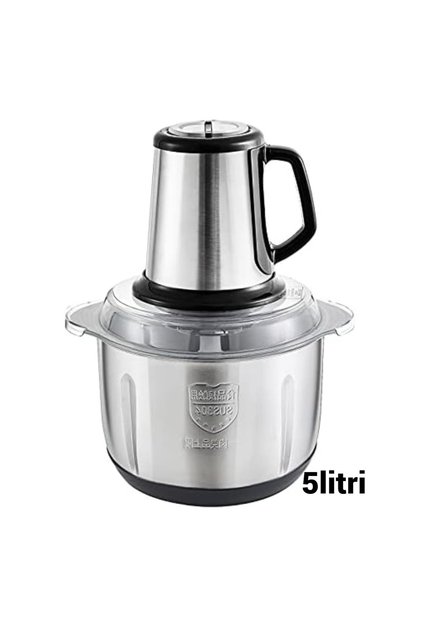 Tocător electric profesional, 5L - Inox, Multifuncțional