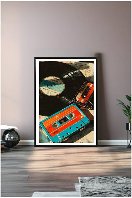 Sekiz8 Minimalist Siyah Çerçeveli Poster Tablo - Dijital Baskı