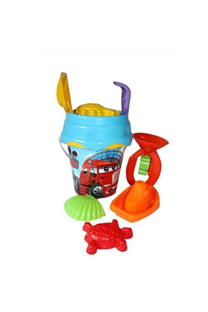 Set jucarii de nisip cu 8 piese Desene Albastru