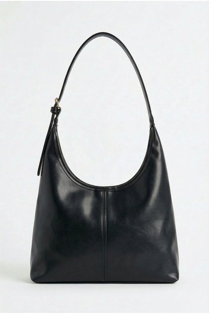 Women's Black Shoulder Bag Soft Interior and Exterior Textured Tote Bag