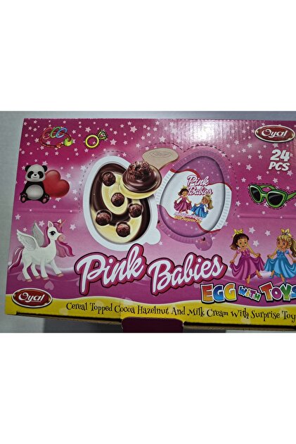Oyal PİNK BABİES YER FISTIKLI ÇİKOLATALI SÜPRİZ PLASTİK YUMURTA 24