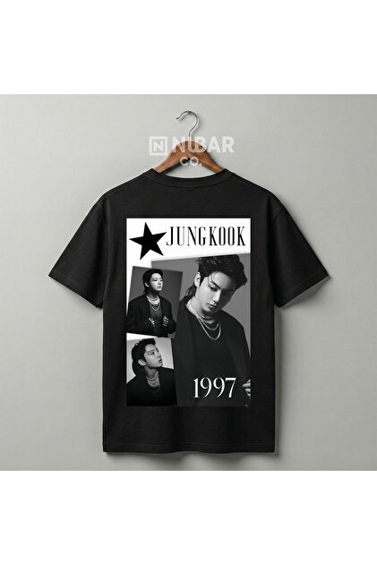 Presmono Unisex Siyah 97 K Pop Jungkook Bts T-shirt 272530tt