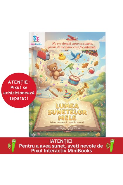 Carte Interactivă „Lumea Sunetelor Mele” – RO/EN, Jocuri de Memorie, Învățare Bilingvă