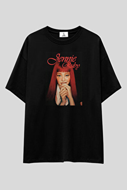 Jennie for   Tシャツ 黒 S ブラック Summer Women's Black Jennie Kim Portrait Graphic Back Printed Drop