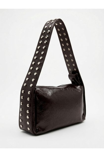 Zayne Studded Women's Hand and Shoulder Bag Brown