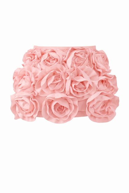 Rosie Couture 3D Rose Detailed Mini Skirt