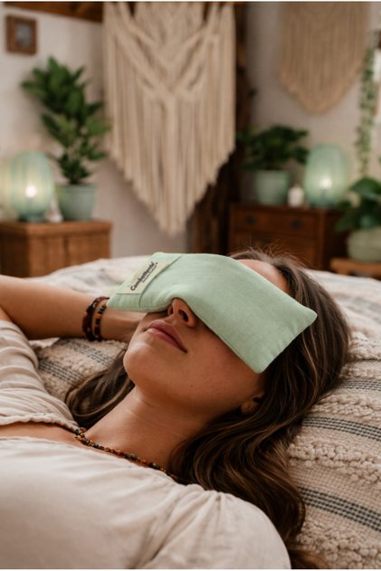 Combattente Organic Muslin Lavender Eye Pillow - Muslin Sleep Band - Sleep Band