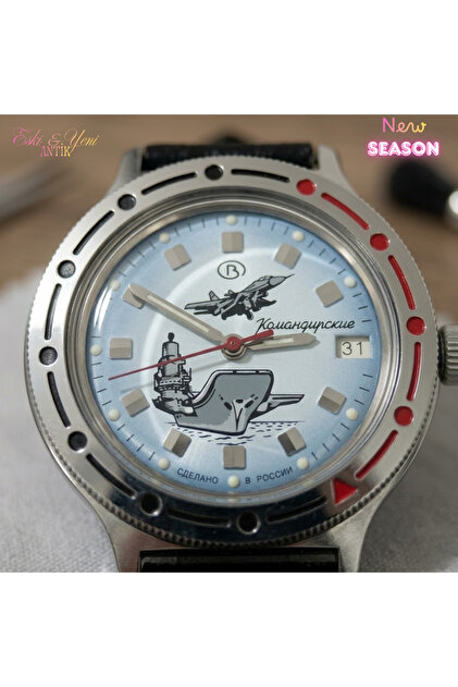 ESKİ YENİ ANTİK Vostok Komandirskie 921261 Otomatik Rus Saat