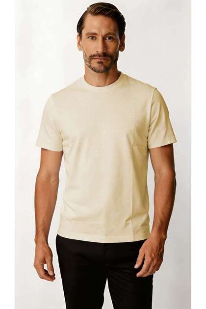 Ecru Premium Men's T-Shirt – Flowy Fabric